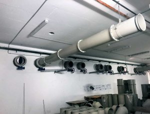 חיבור תעלות למגופים