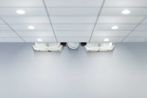 Hidden 100 system installed under ceiling